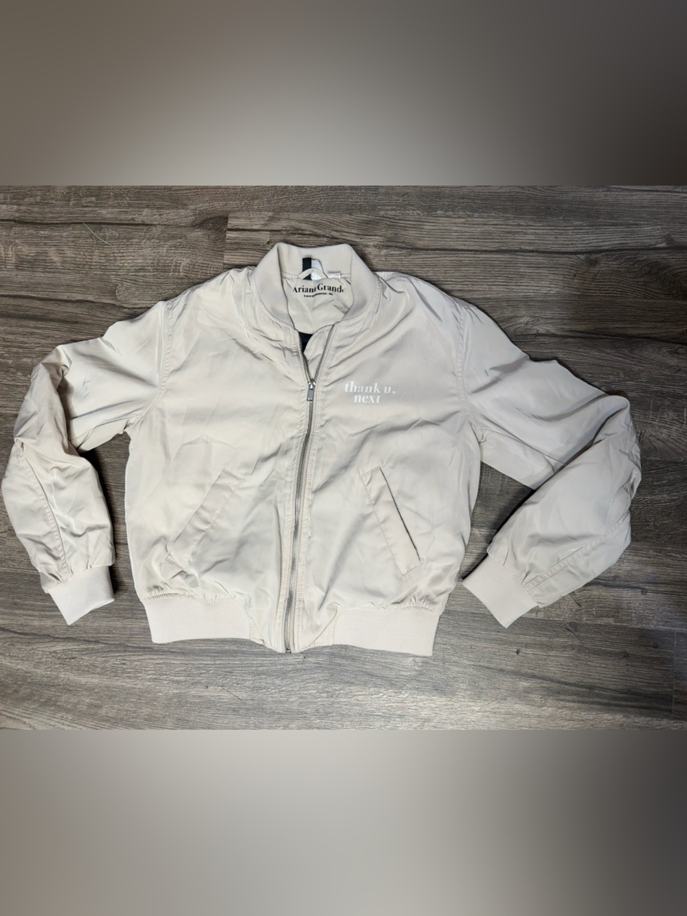 Ariana Grande x H&M Thank U Next 2019 Bomber Jacket Cream Size S - Picture 8 of 16
